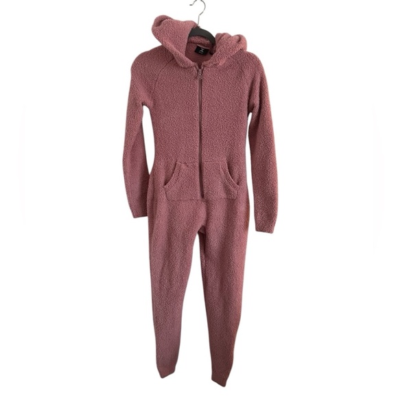 One Piece Pink Fuzzy Suit, size XXS - Picture 1 of 6